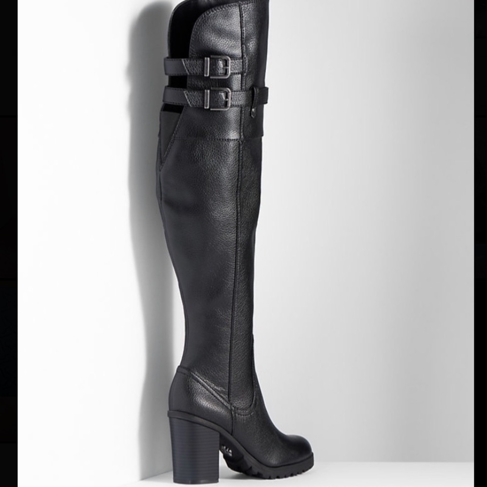 Simply Vera Vera Wang Women’s Over-The-Knee High Heels Black Boots 8.5M Women’s